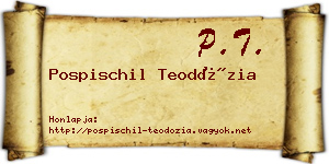 Pospischil Teodózia névjegykártya